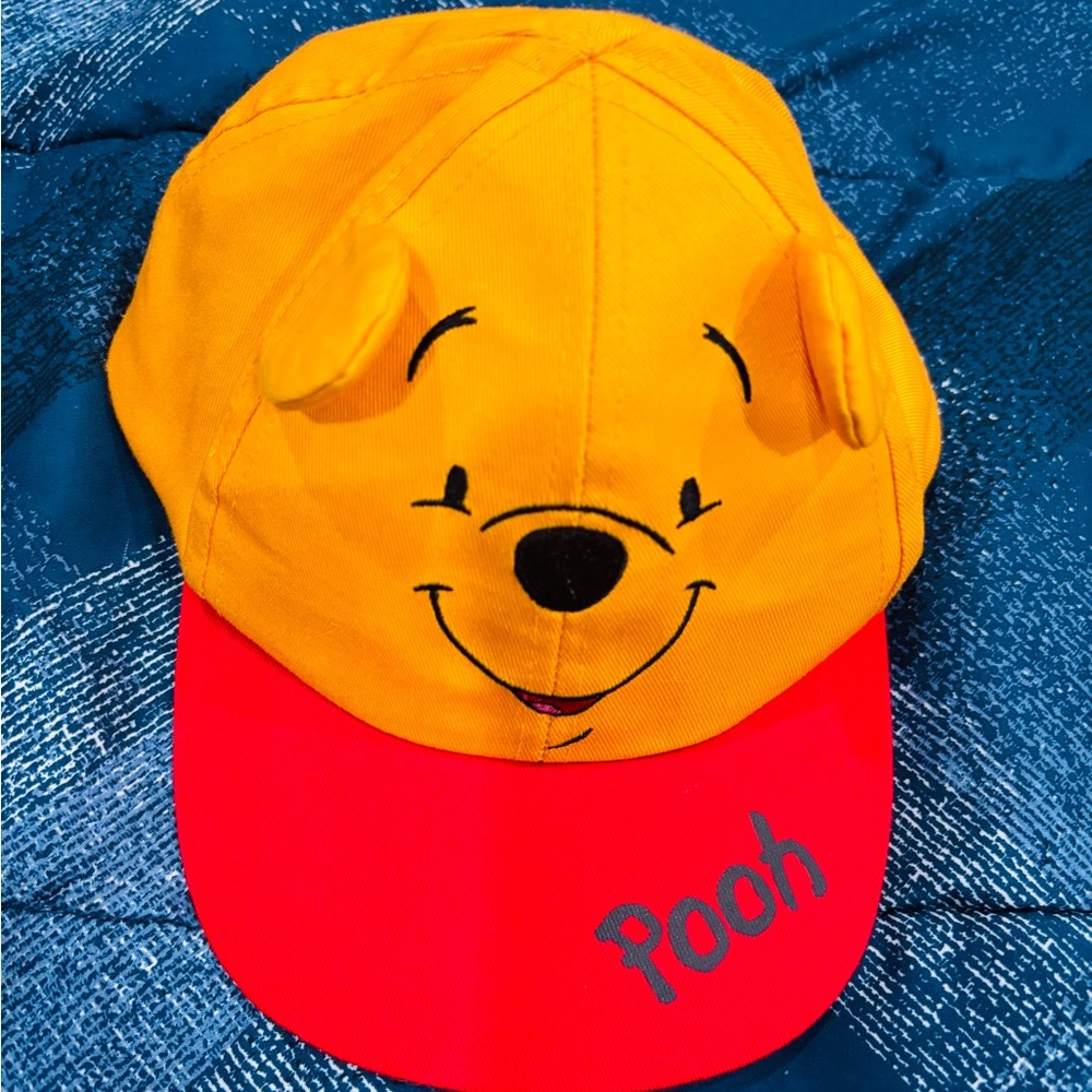 Disney Pooh Bear Kids Cap - Bright Yellow and Red